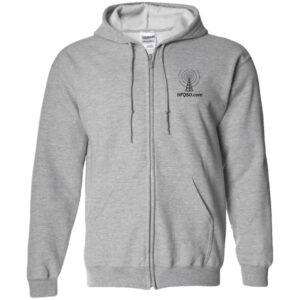 G186 Gildan Zip Up Hooded Sweatshirt