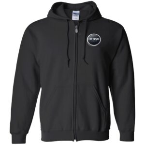 Black HFQSO Zip Up Hooded Sweatshirt