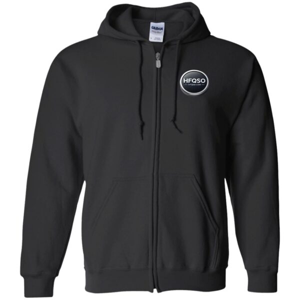 Black HFQSO Zip Up Hooded Sweatshirt